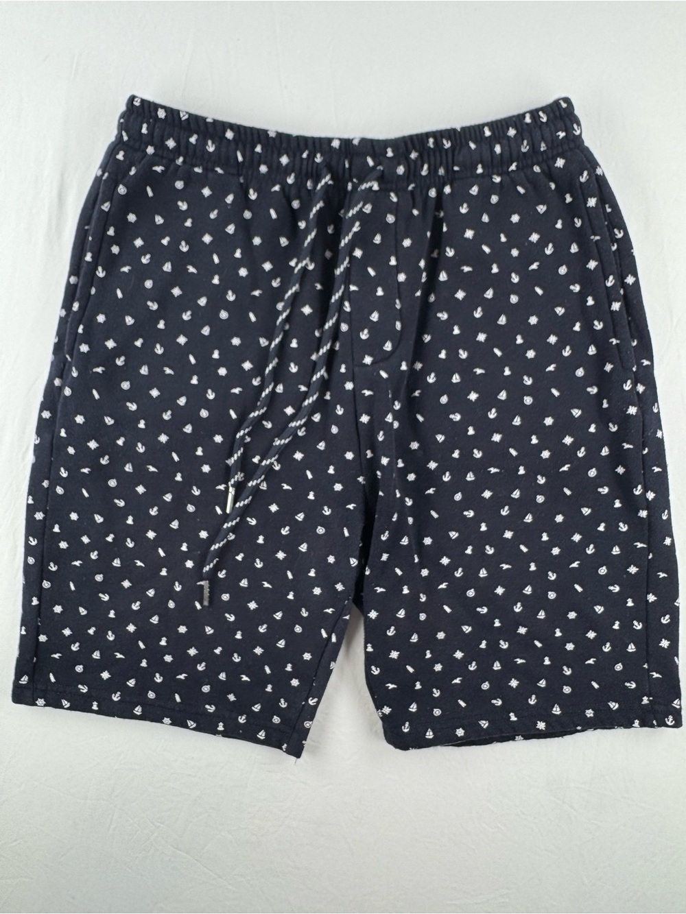Public Record Men’s Nautical Themed Drawstring Waist Sweat Shorts